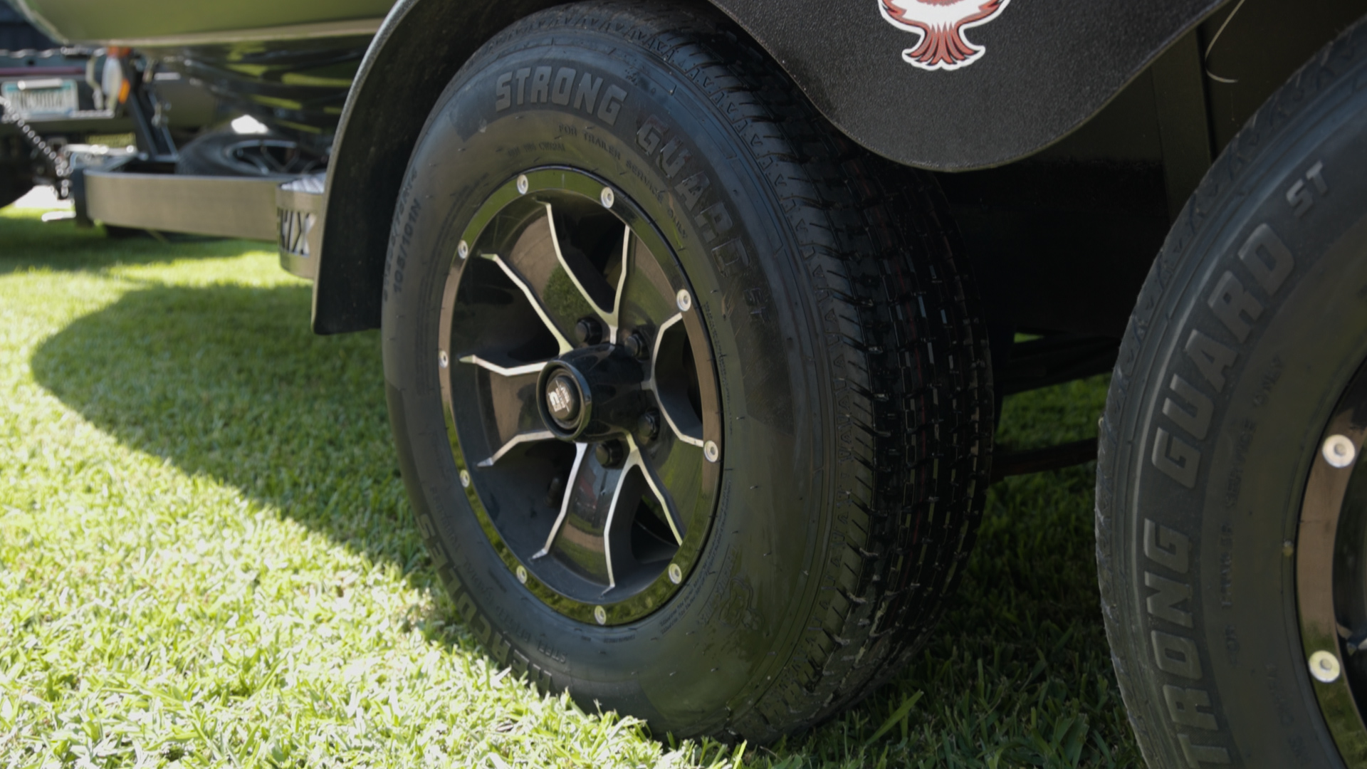 The Hercules Strong Guard ST outside on a hauling trailer.