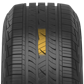 A 3D rendered image of the HPT's tread with the center rib highlighted. This asymmetrical rib design allows for better handling.